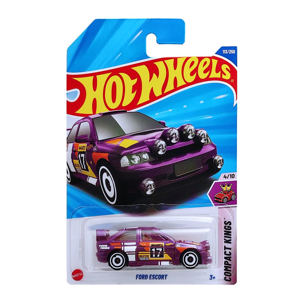 Hot Wheels 1:64 Scale | FORD ESCORT | Compact Kings | Purple | Case L&M | 113/250